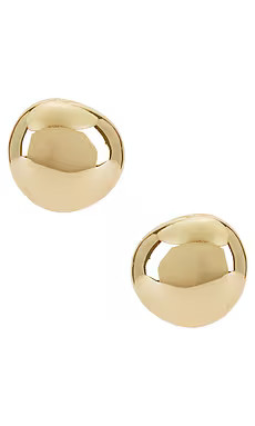 Ettika Polished Pebble Stud Earrings in Gold from Revolve.com | Revolve Clothing (Global)