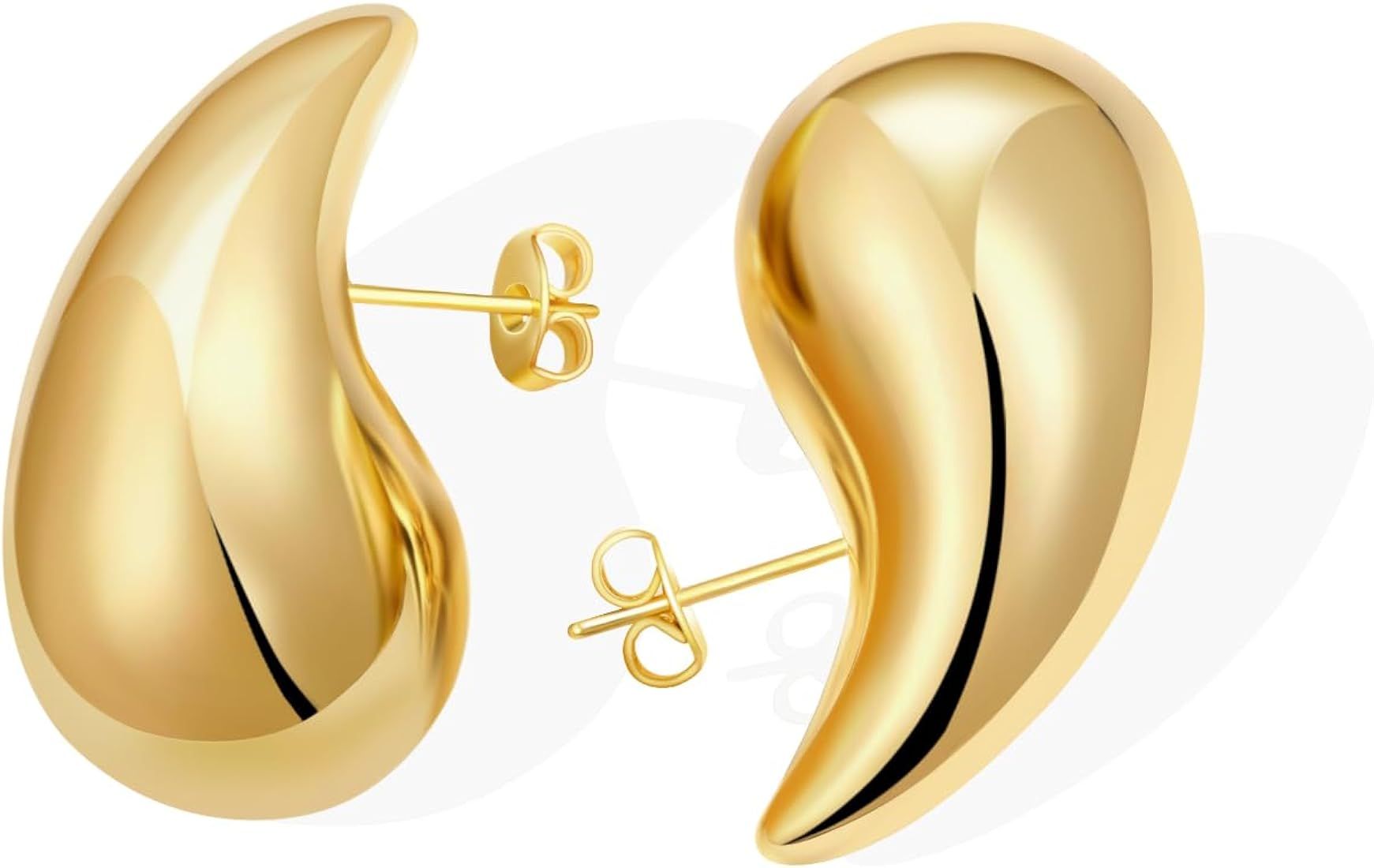 Bottega Earring Dupes for Women Trendy, Chunky Gold Hoop Earrings, Lightweight Drop Earring for W... | Amazon (CA)