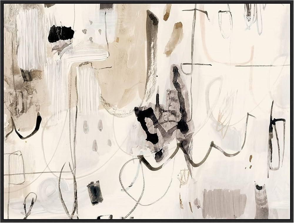 Amanti Art Framed Canvas Wall Art 32x42 Net Neutral II by Victoria Barnes, Framed Wall Art Canvas... | Amazon (US)