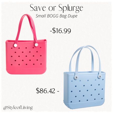Save or splurge! Bogg bag dupe lookalikes. Waterproof tote with zipper pouch, dual carry handles, perforated design, pouch included. Pool, beach, or boat bag. Same vibe for less.

#LTKFamily #LTKFindsUnder100 #LTKItBag