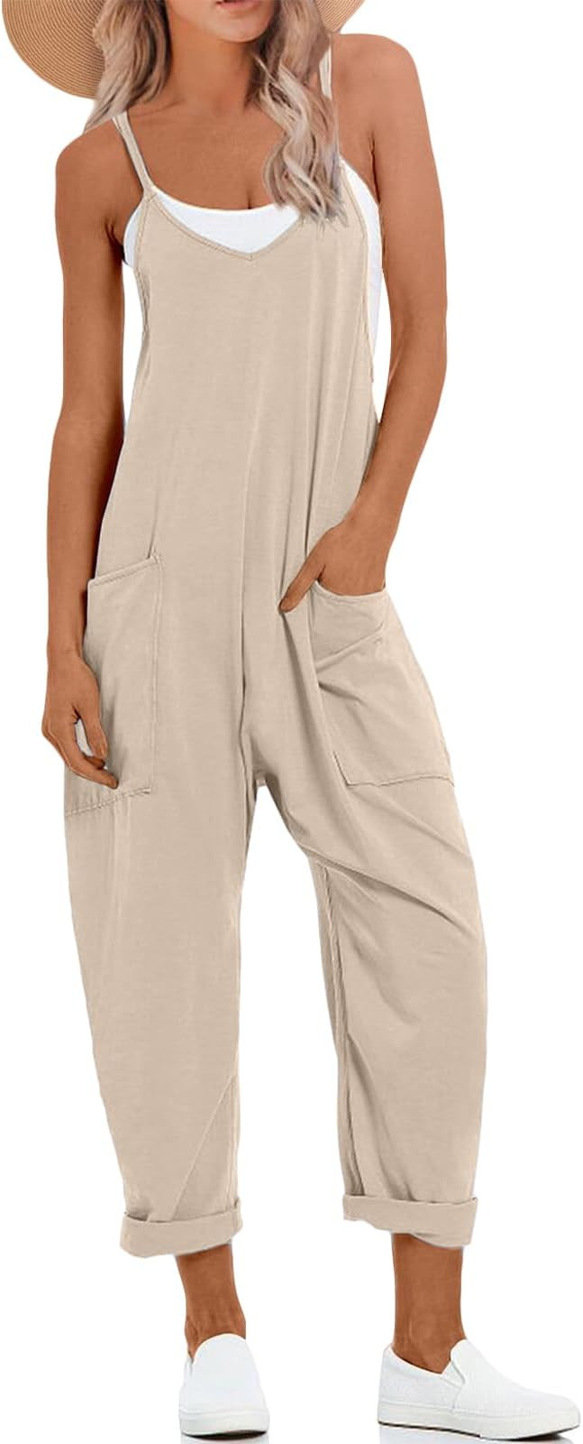 UNIANKIYA One Piece Jumpsuits for Women Casual Overalls Summer Rompers Trendy Jumpers Beach Vacat... | Amazon (US)