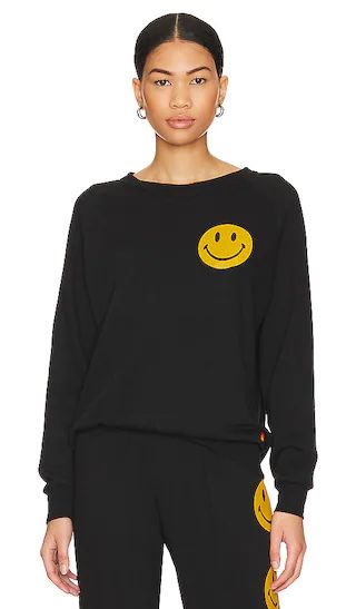 Smiley 2 Crew Sweatshirt in Black | Revolve Clothing (Global)