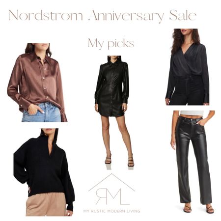 Nordstrom anniversary sale.
Leather pants, leather dress, silky blouses, sweater

#LTKsalealert #LTKxNSale #LTKstyletip