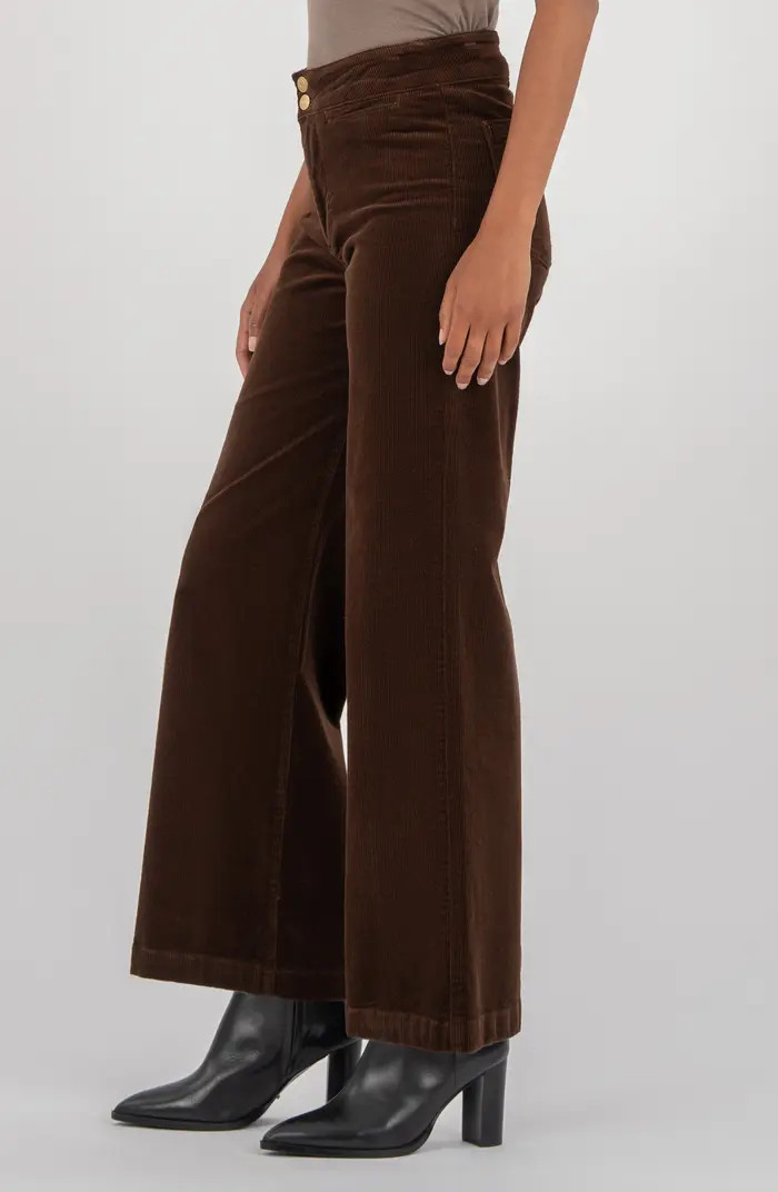 Meg Welt Pocket Wide Leg Corduroy Pants | Nordstrom