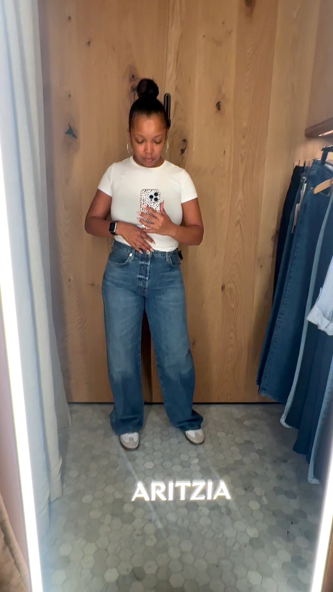 Jean try on at Aritzia! 

#LTKOver40 #LTKMidsize #LTKStyleTip