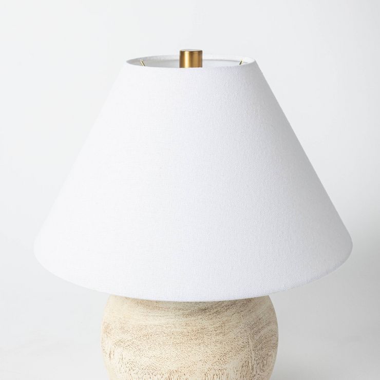 Medium Faux Wood Table Lamp Brown - Threshold™ designed with Studio McGee | Target