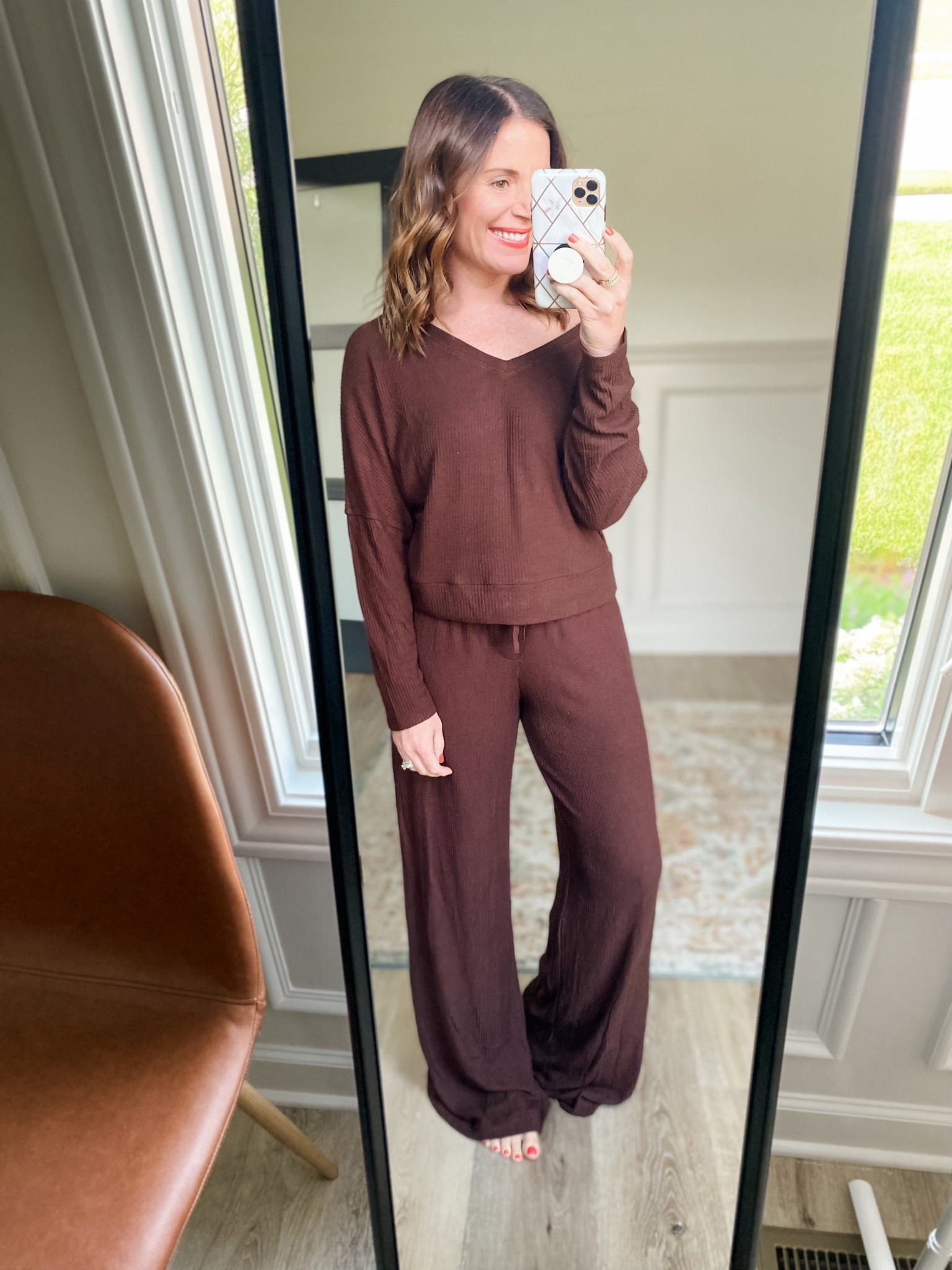 Cozy Brown Lounge Set
Top& Pants: XS 

#LTKFindsUnder50 #LTKStyleTip #LTKPetite