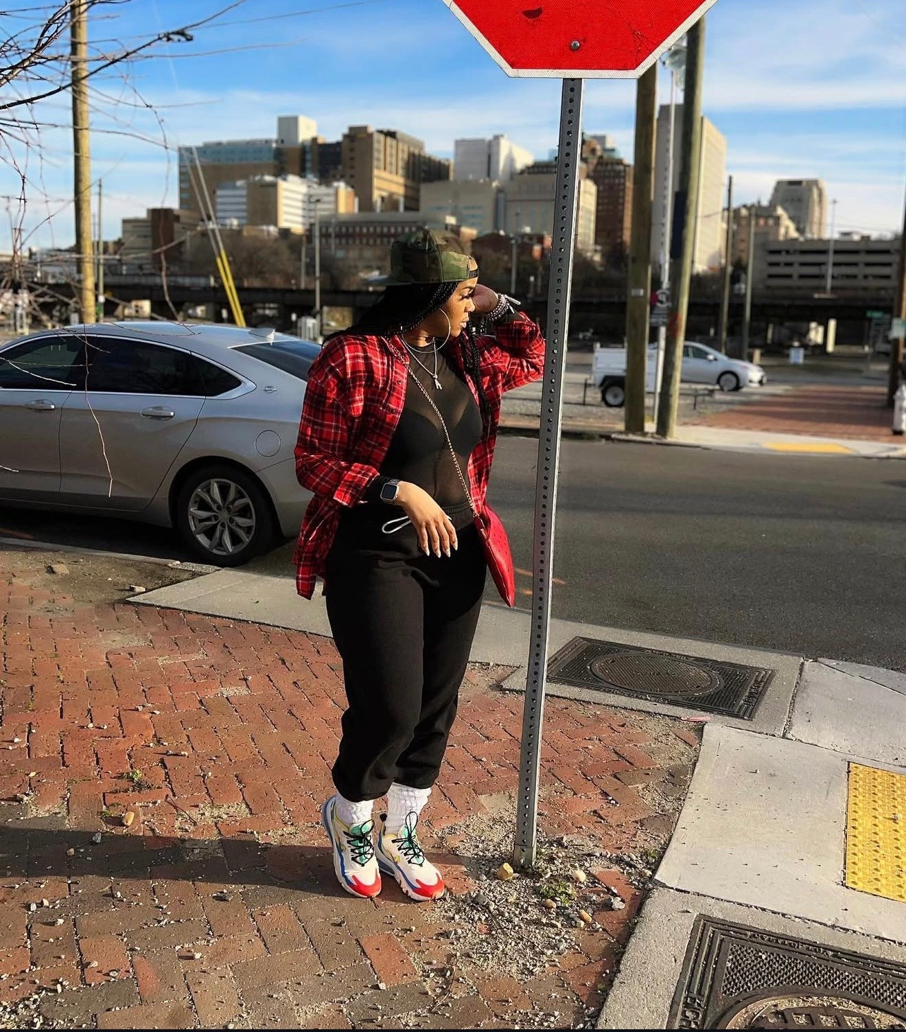 Layered street style for cooler days. A flannel over a fitted base with joggers and sneakers for a relaxed but put-together look.

#LTKstreetstyle #LTKcasual #LTKootd
