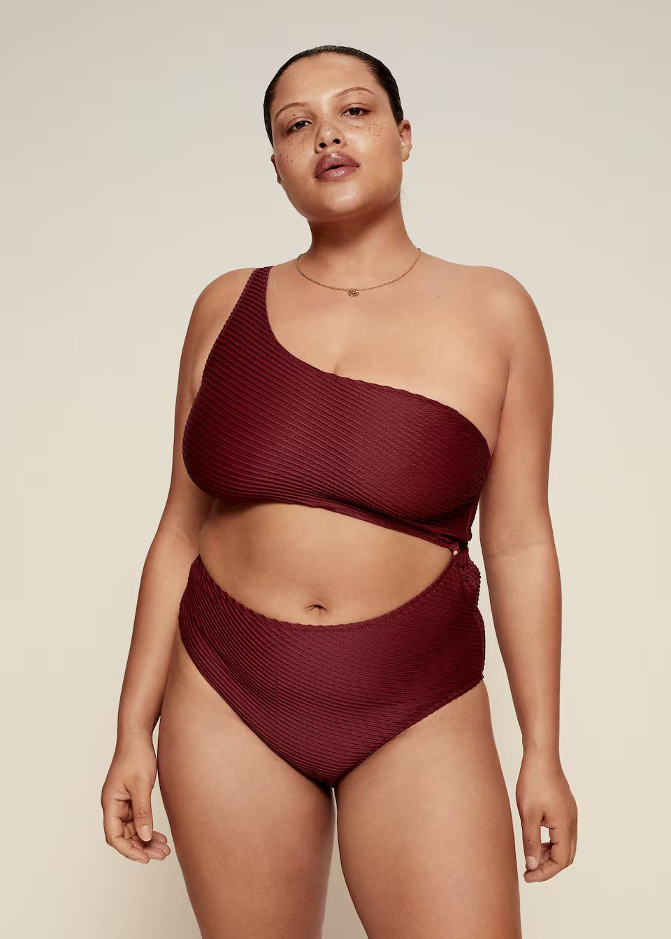 Asymmetrical swimsuit with wide straps | MANGO (US)