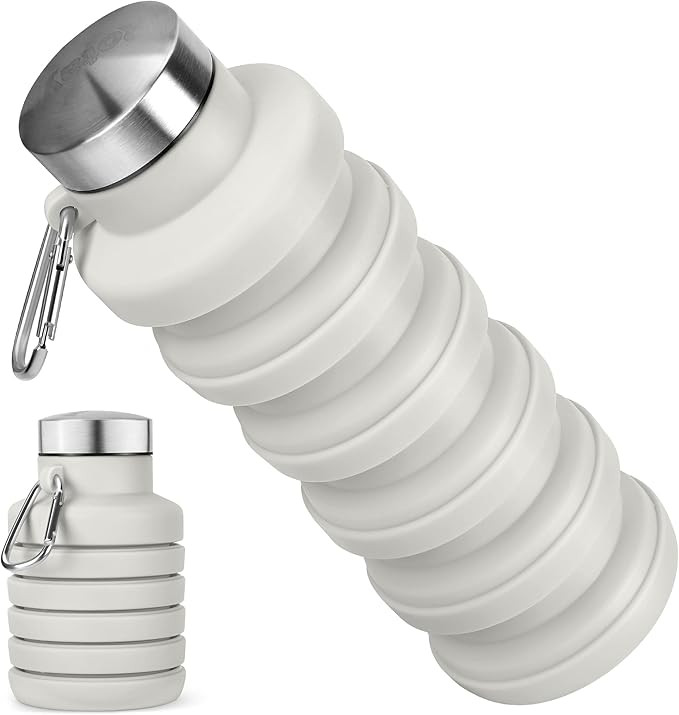 Rotayi Collapsible Water Bottle, 16oz Portable Reusable Silicone Water Bottle, BPA-Free Leak-Proo... | Amazon (US)