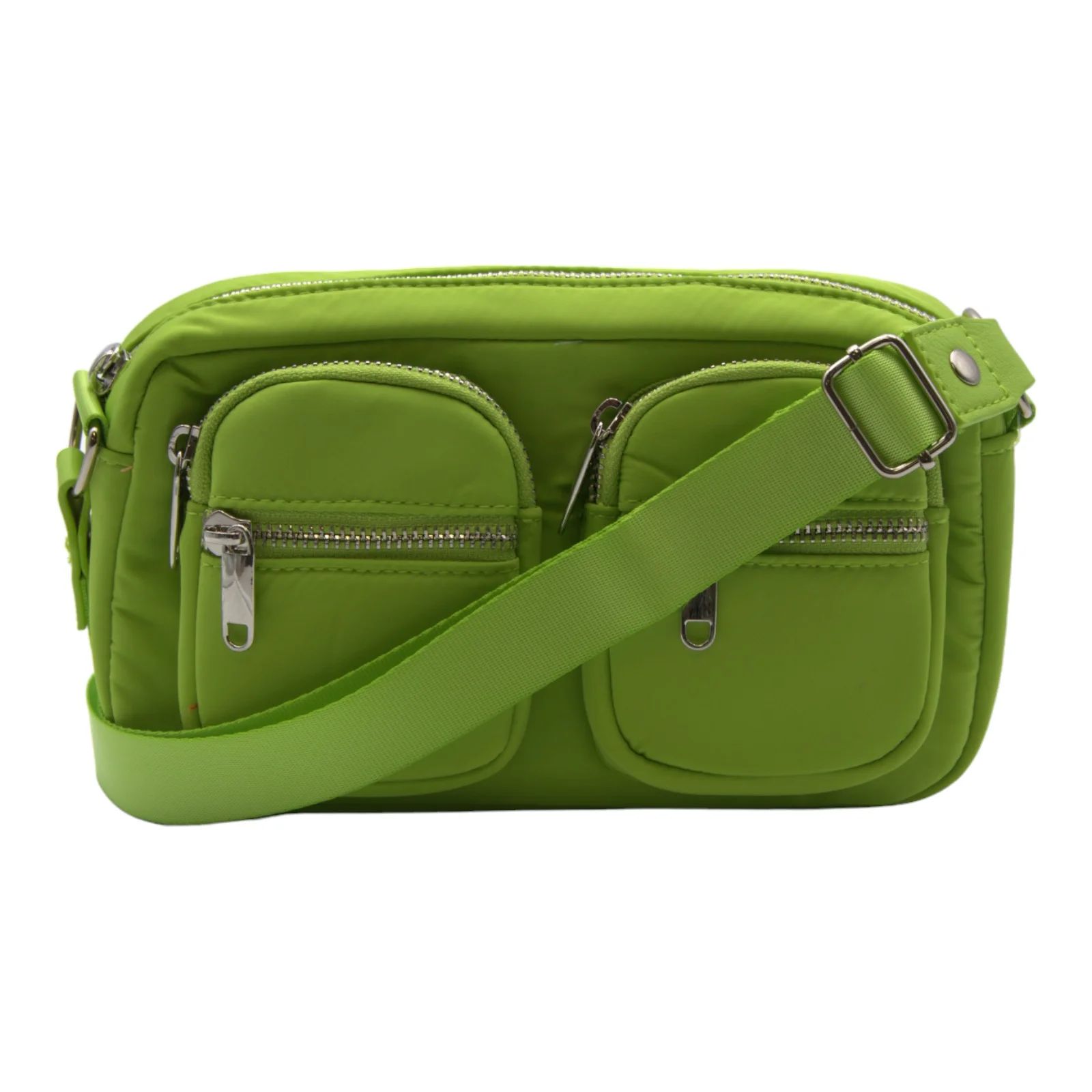 Wild Fable Crossbody Bag with Pockets Lime Green | Walmart (US)