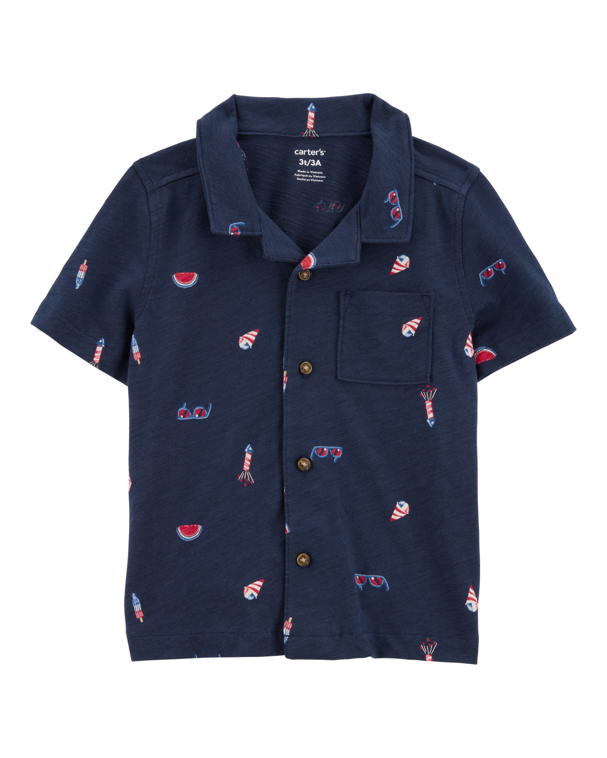 Toddler 4th Of July Icons Button-Down Shirt - Carter's | Carter's | Carter's Inc