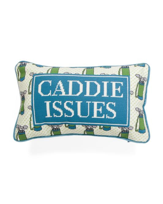 12x16 Caddie Issues Needlepoint Pillow | TJ Maxx