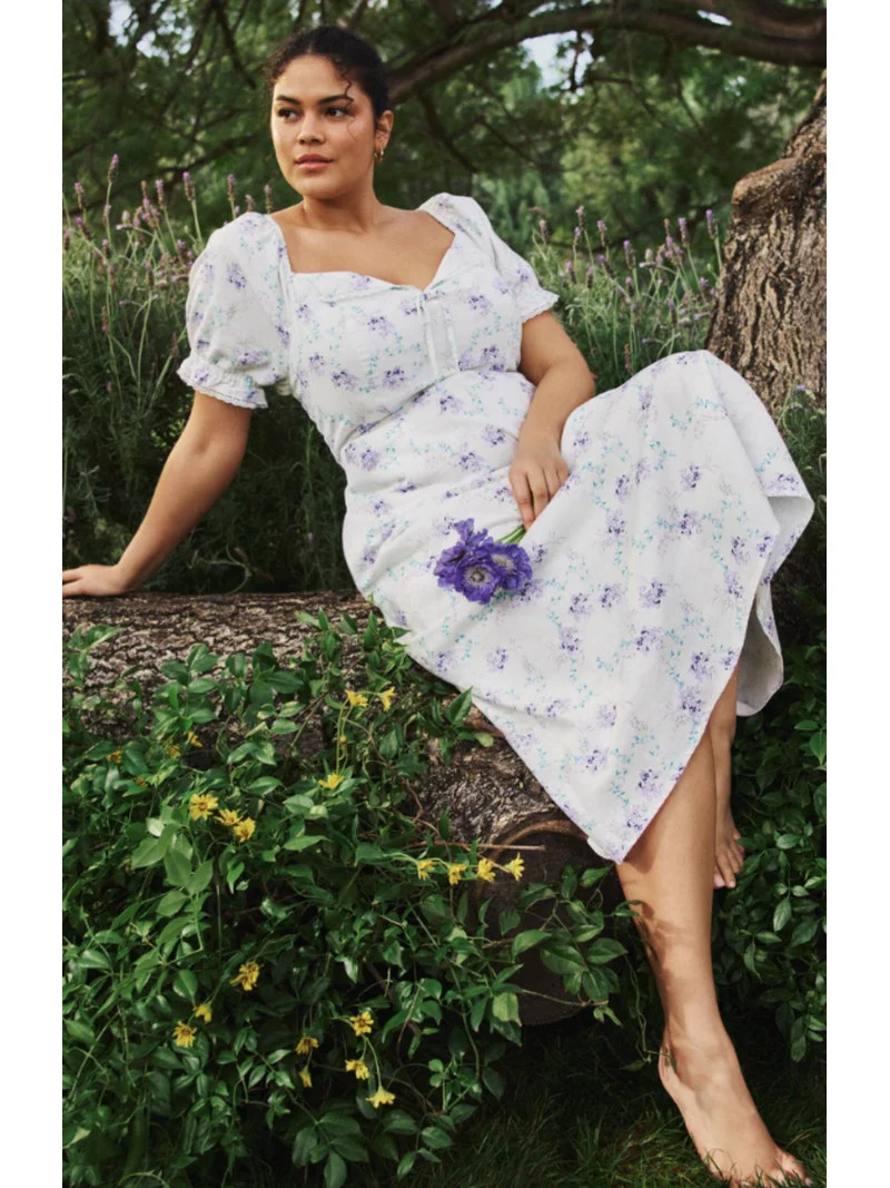 Scoop Women's and Women's Plus Lace Collar Dress, Sizes XS-4X | Walmart (US)