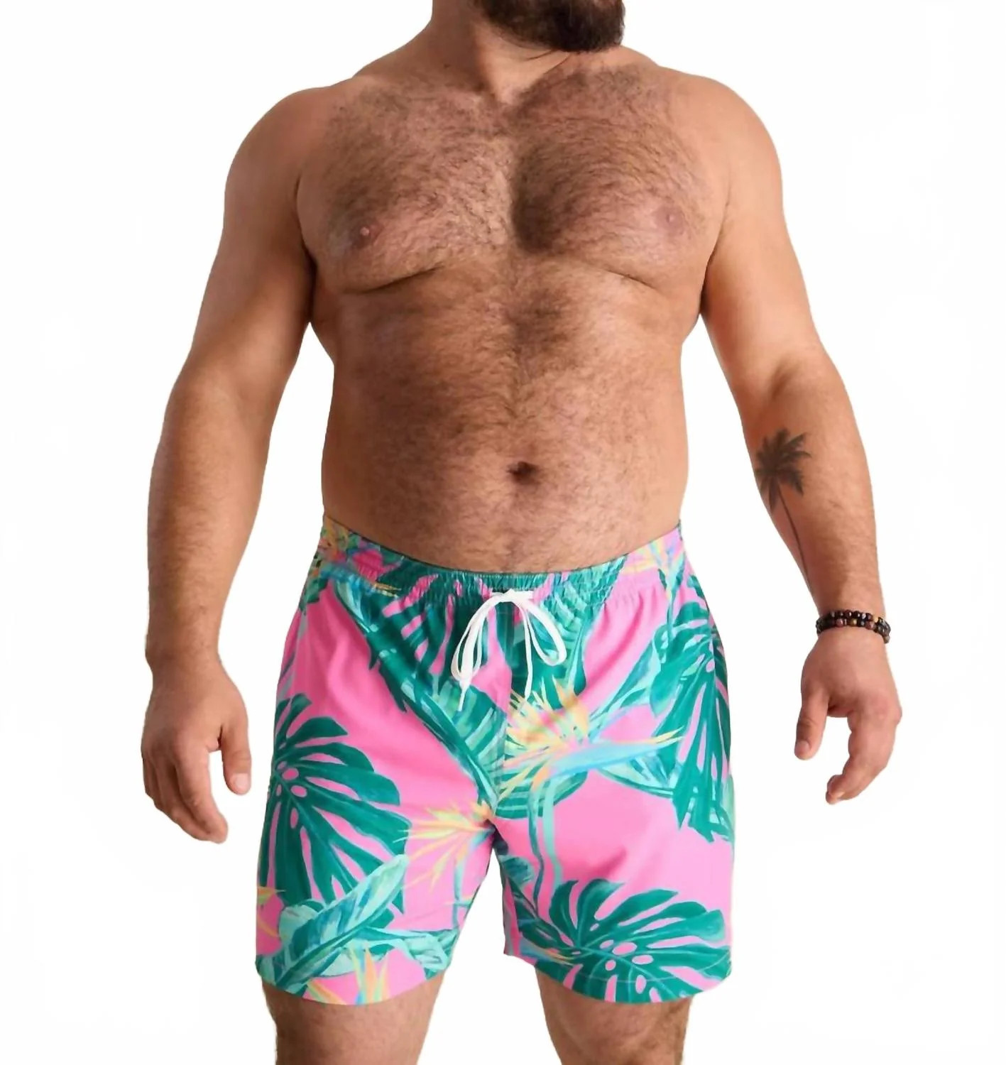 Birds Of Paradise 5.5 Swim Trunk In Bright Pink | Shop Simon
