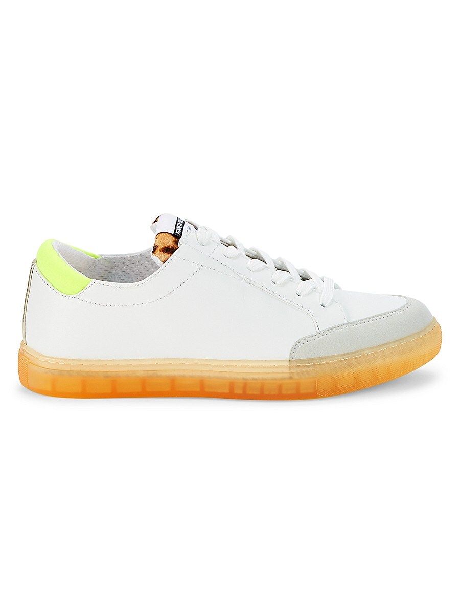 Kenneth Cole New York Women's Kam Guard Low-Top Leather Sneakers - White Neon Yellow - Size 8 | Saks Fifth Avenue OFF 5TH