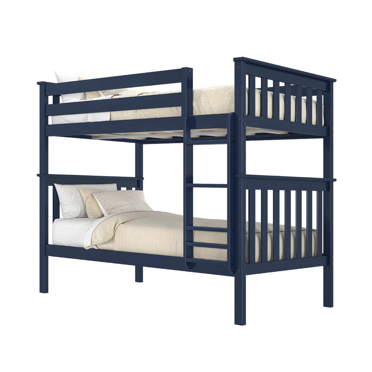 Harriet Bee Joleen Twin Over Twin Solid Wood Standard Bunk Bed by Harriet Bee & Reviews | Wayfair | Wayfair North America
