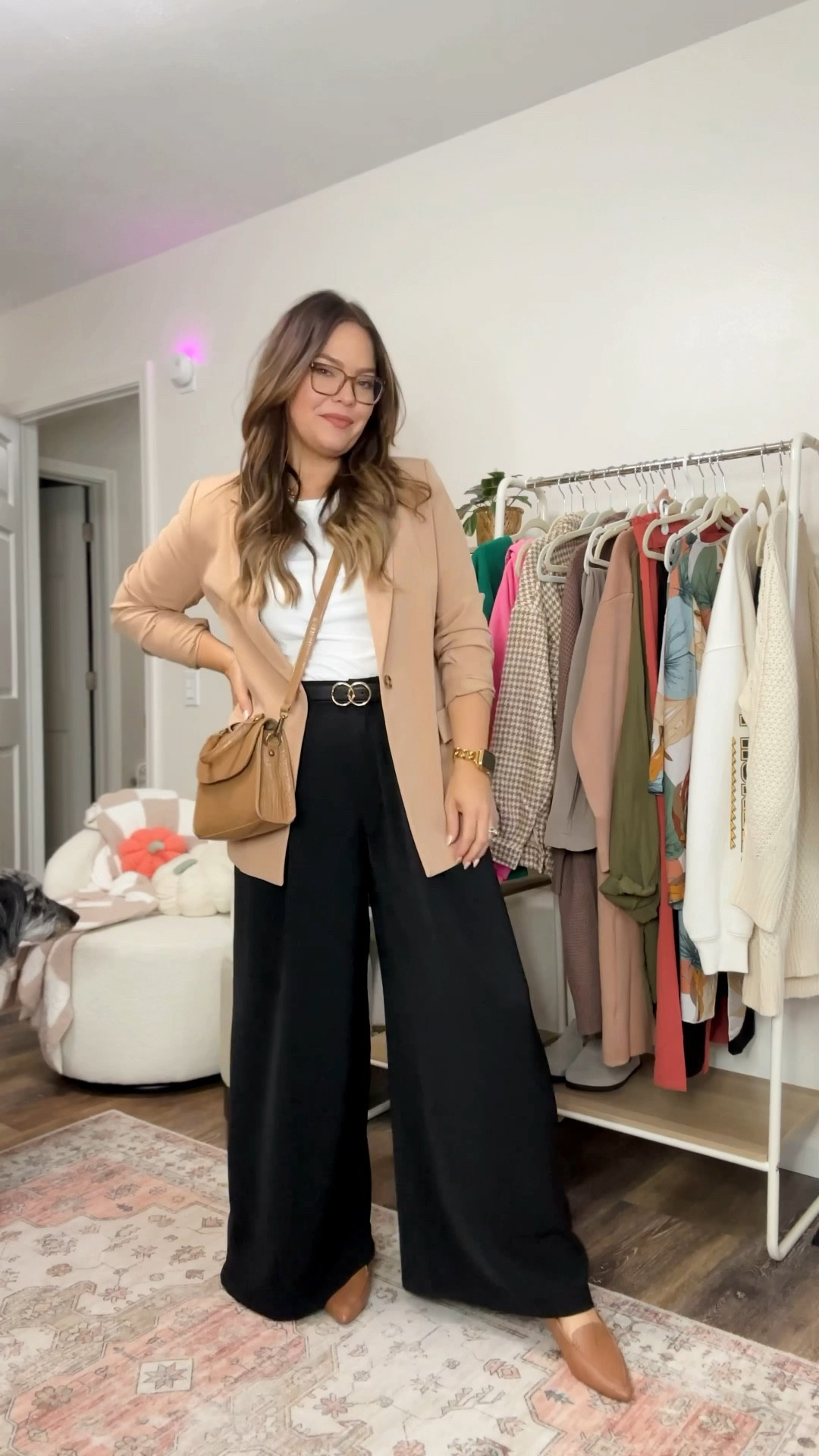 Amazon wide leg trouser style with blazer / longline blazer / businesswear / workwear style / midsize outfit / Amazon business outfit ideas 

#LTKworkwear #LTKmidsize #LTKstyletip