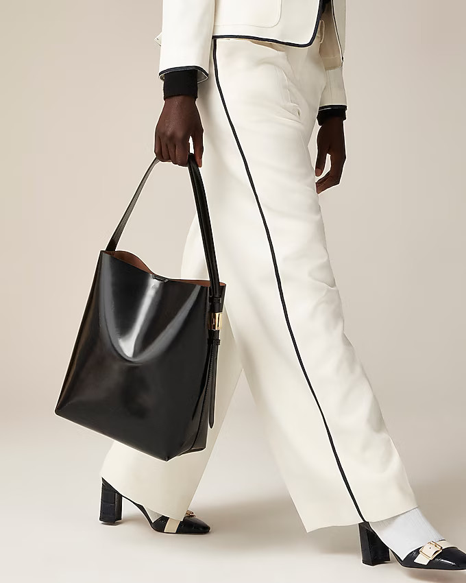 Edie bucket bag in Italian leather | J. Crew US