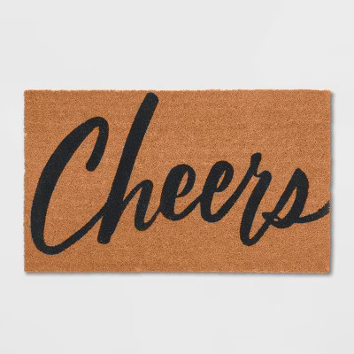 18"X30" Cheers Coir Doormat Tan/Black - Threshold™ | Target