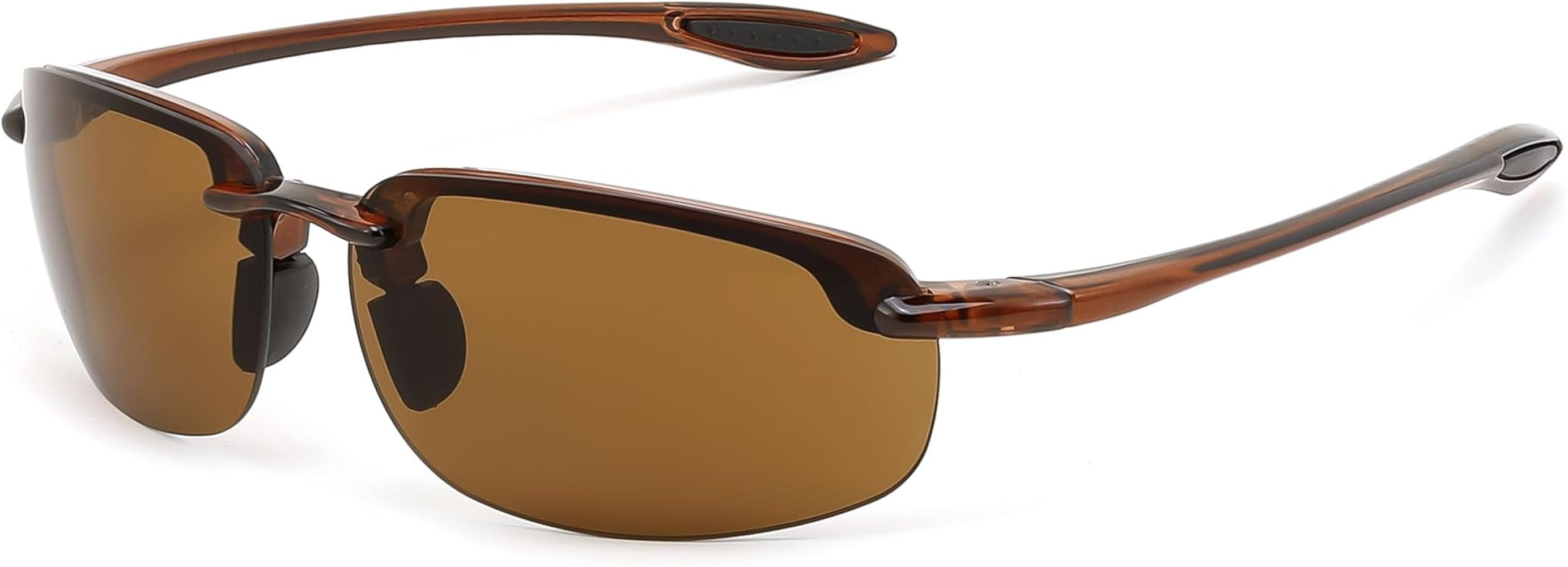 FEISEDY Sports Sunglasses for Men Women TR90 Rimless Frame for Running Fishing Driving B0349 | Amazon (US)