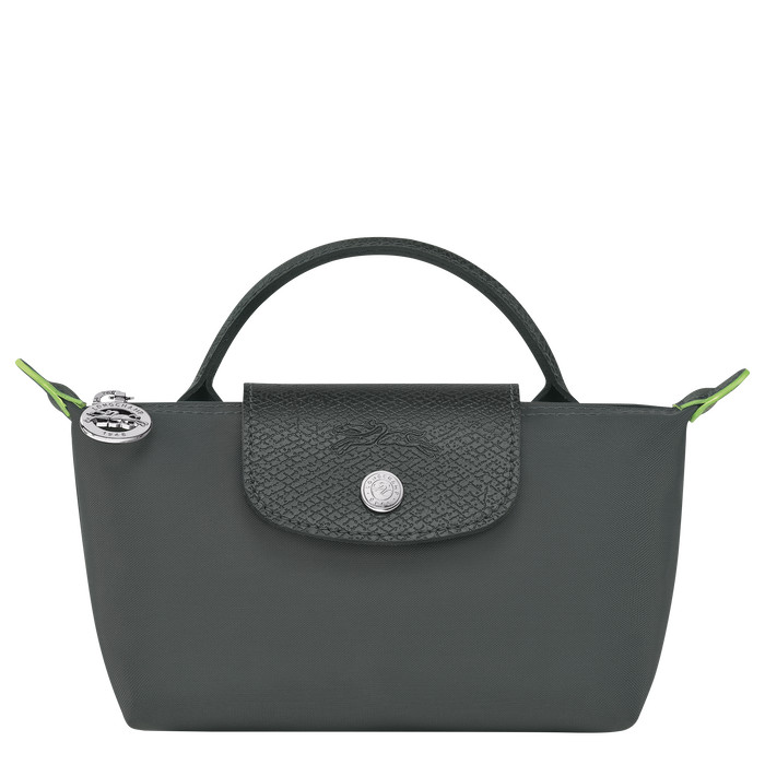 Pouch with handle Le Pliage Green Graphite (34175919P66) | Longchamp US | Longchamp