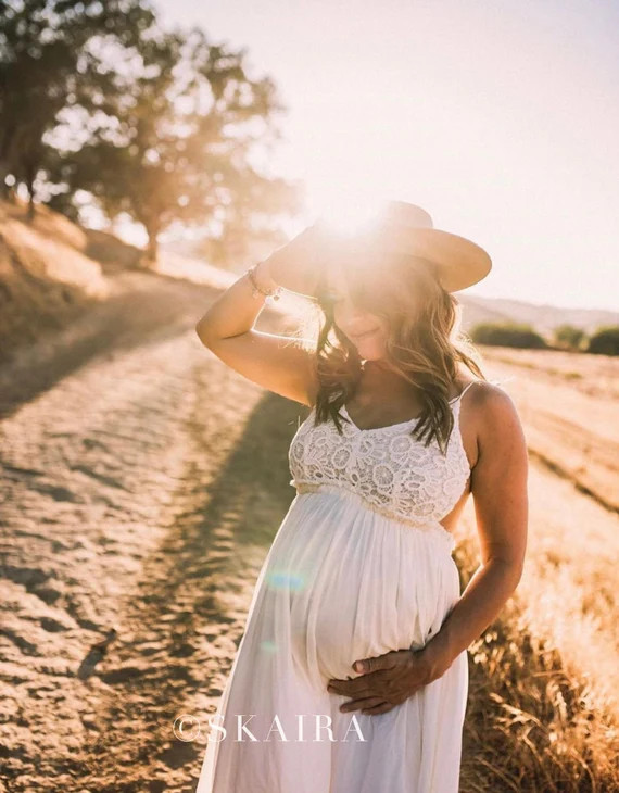White Maternity Dress, White Baby Shower Dress, White Maternity Gown, Maternity Dress For Photo S... | Etsy (US)