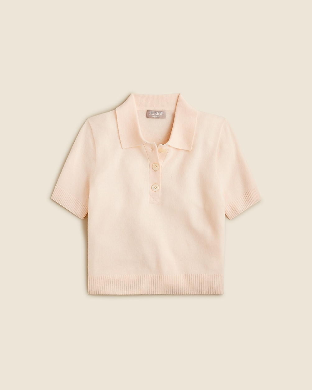 Cashmere cropped sweater-polo | J. Crew US