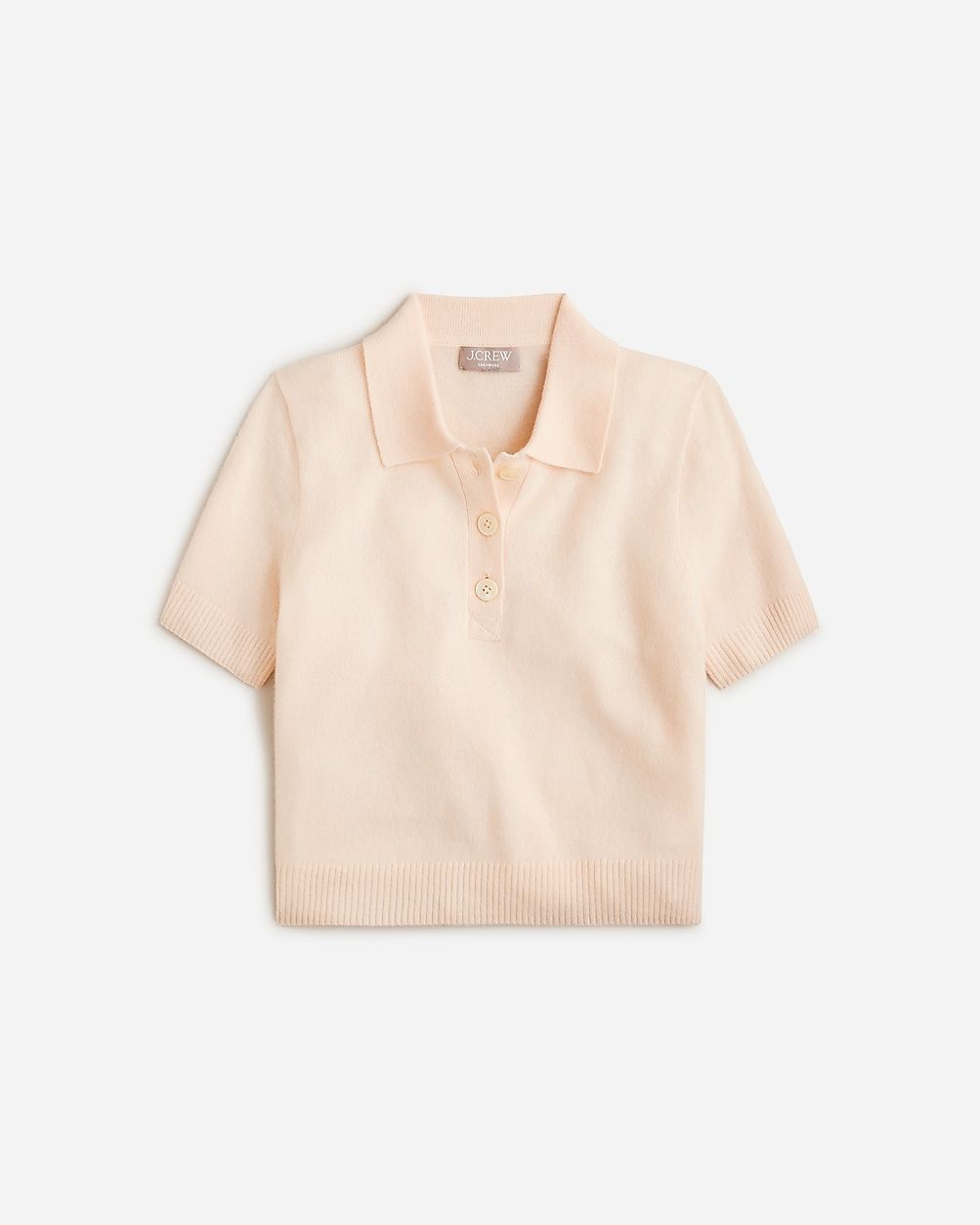 Cashmere cropped sweater-polo | J.Crew US