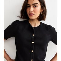 Women's Black Lightweight Short Sleeve Cardigan New Look | New Look (UK)