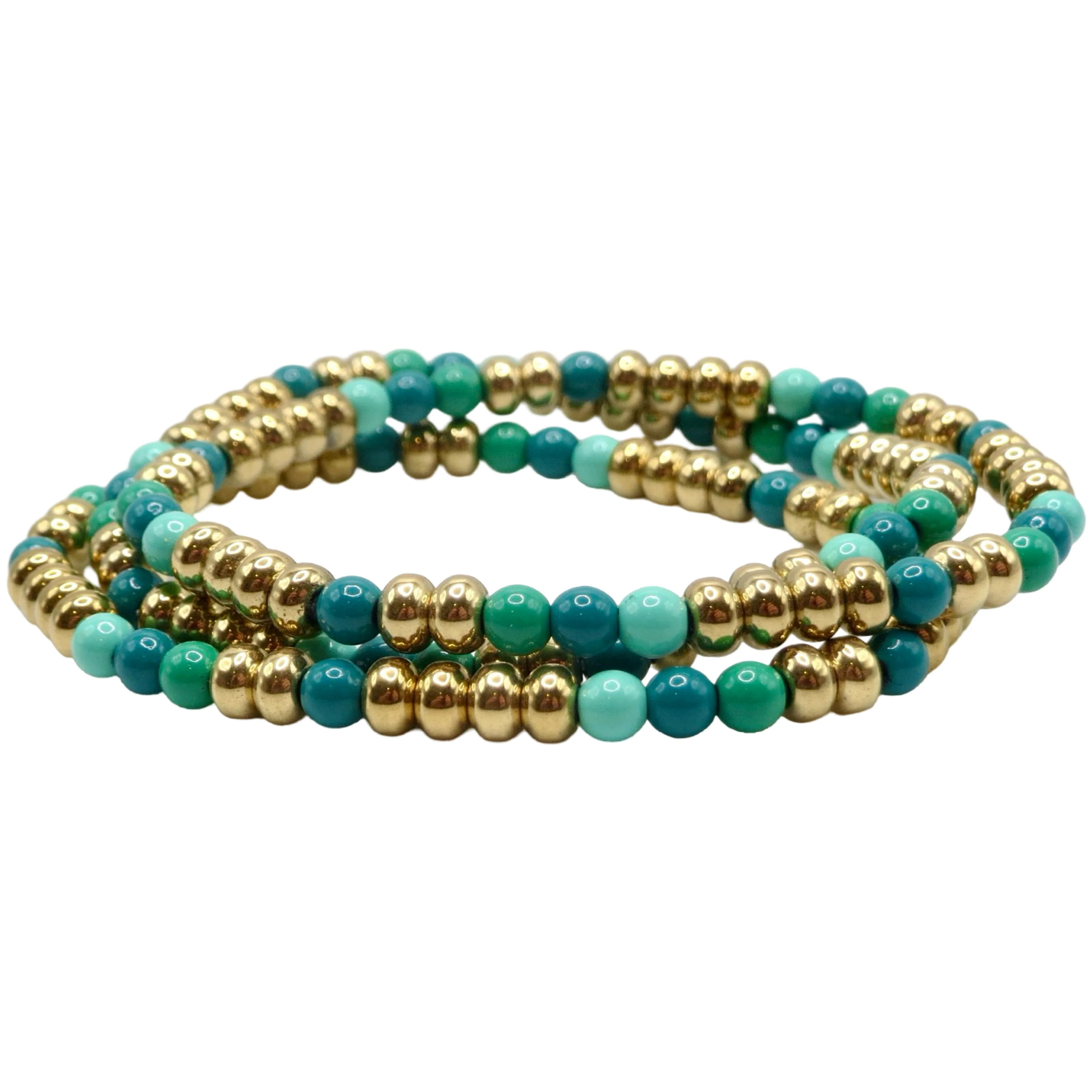 Jade Beaded Stack Bracelets | La Lumiere NY