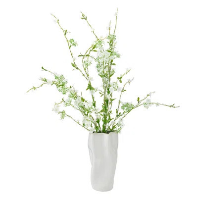 Elements Artificial White Flower Greenery, 25 Inch | Wayfair North America