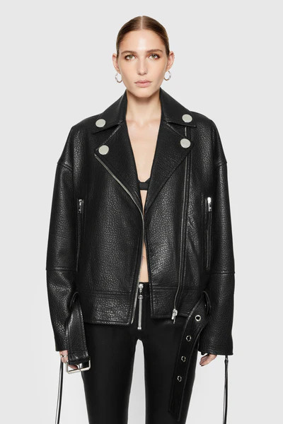 Stevie Oversized Leather Moto Jacket | Rebecca Minkoff