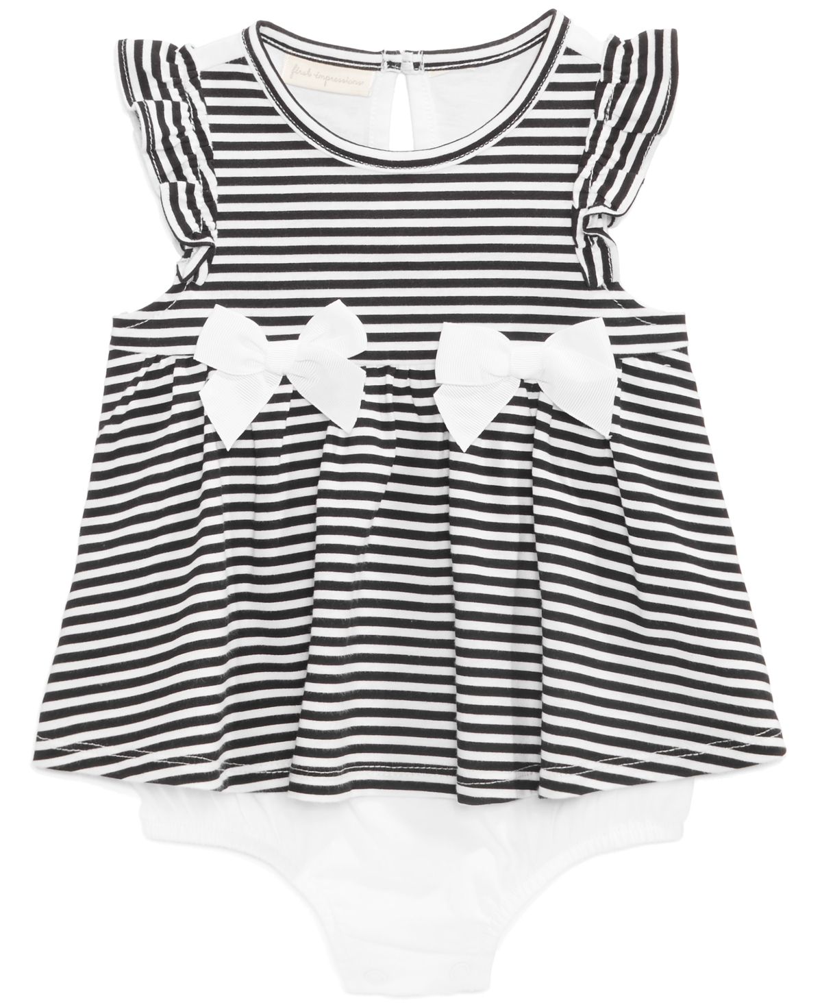 First Impressions Baby Girls Striped Skirted Romper, Created for Macy's | Macys (US)
