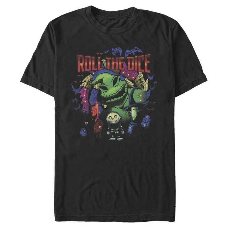 Men's The Nightmare Before Christmas Oogie Boogie Roll the Dice  Graphic Tee Black X Large - Walm... | Walmart (US)