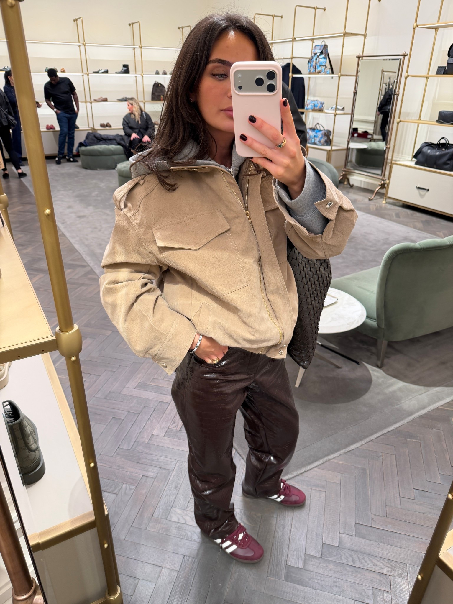 Burgundy Patent Croc Pants

#LTKwinter #LTKautumn #LTKuk