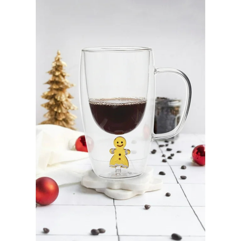 Holiday Time Double Wall Mug with Gingerbread Man | Walmart (US)