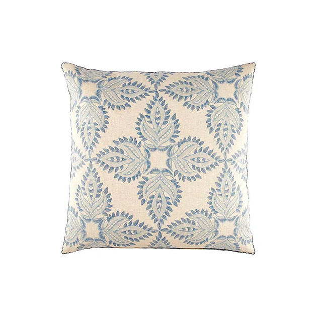 Verdin Lapis Euro Pillow with Insert by John Robshaw | Cailini Coastal