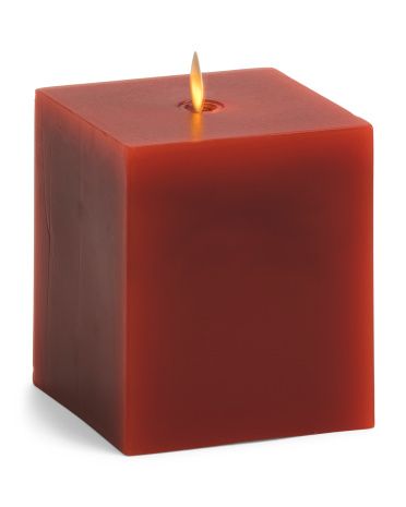 4x5.5in Square Moving Flame Square Pillar Candle | TJ Maxx