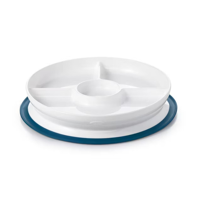 OXO TOT Stick & Stay Divided Plate - Navy | Target