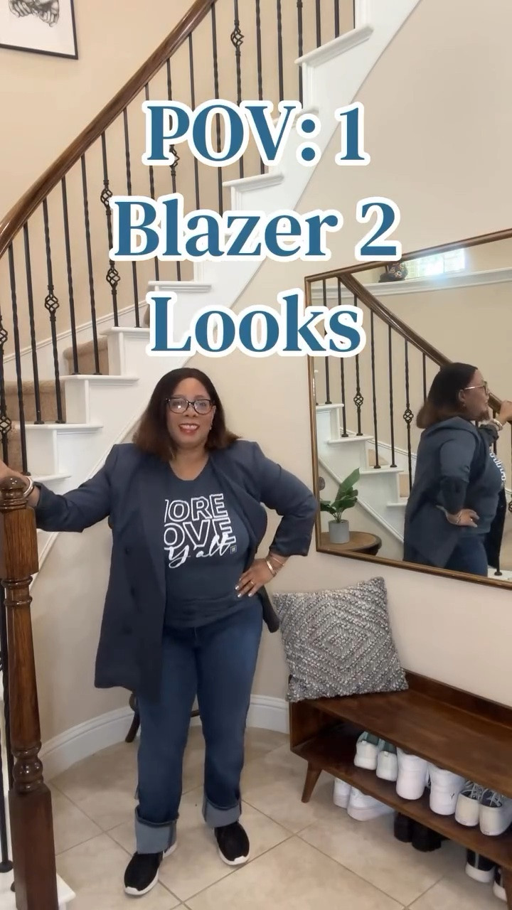 POV: 1 Blazer 2 Looks! ✌🏼

Look 1:
Blazer is from @loft 
Top is from @humanrightscampaign 
Jeans are from @nydj 
Shoes are from @nike 
Jewelry is from @jamesavery, @amazon & @tiffanyandco 

Look 2:
Blazer is from Loft 
Dress is from @amazonfashion 
Shapewear is from @shapermint 
Shoes are from Amazon 
Jewelry is from Loft & Pandora

#ltkstyletip #ltk #whattowear #datenight #daydate