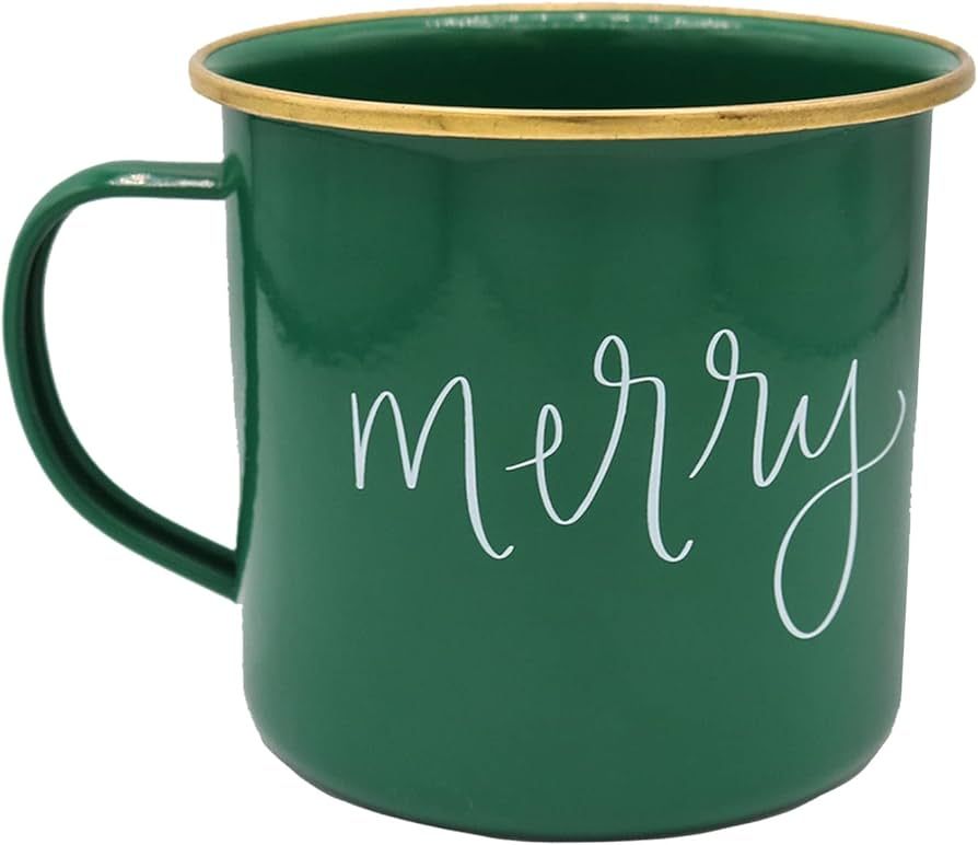 Sweet Water Decor "Merry Christmas Coffee Mug | 18oz Galvanized Steel Festive Coffee Cup | Seasonal  | Amazon (US)