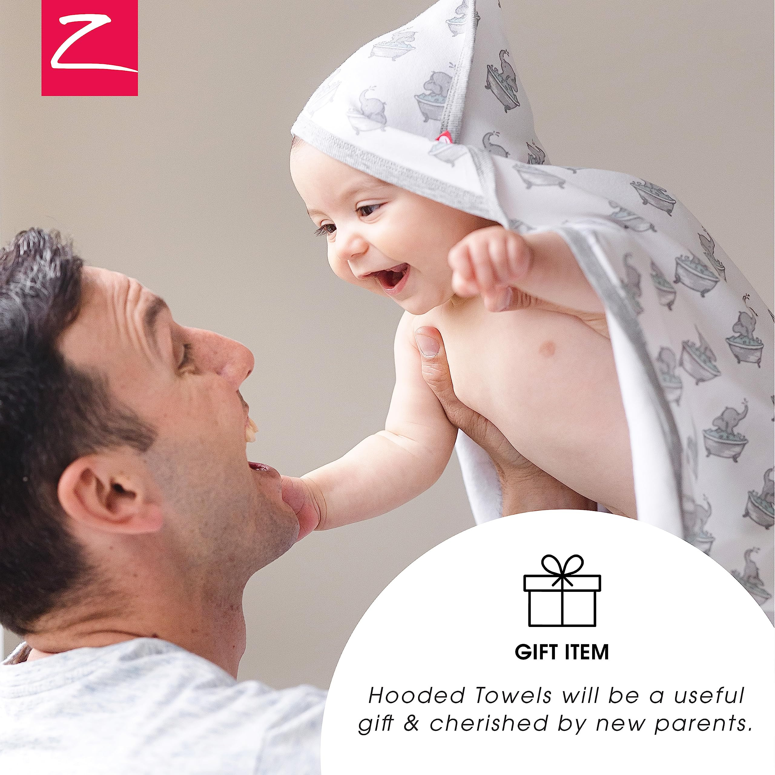 Zutano Hooded Baby Towels, Organic Cotton Baby Bath Towel, Ultra Soft and Absorbent Baby Towel fo... | Amazon (US)