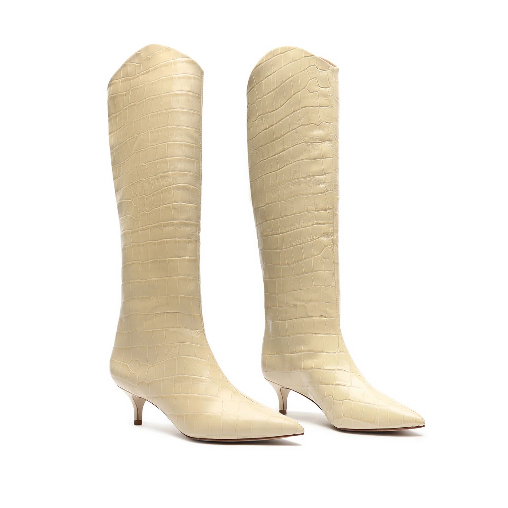 Maryana Lo Crocodile-Embossed Leather Boot | Schutz Shoes (US)