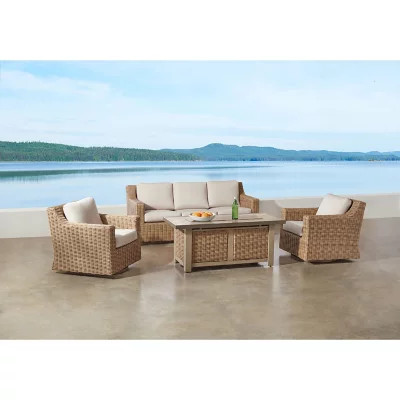 Member's Mark Breck 4-Piece Deep Seating Set with Fire Pit | Sam's Club