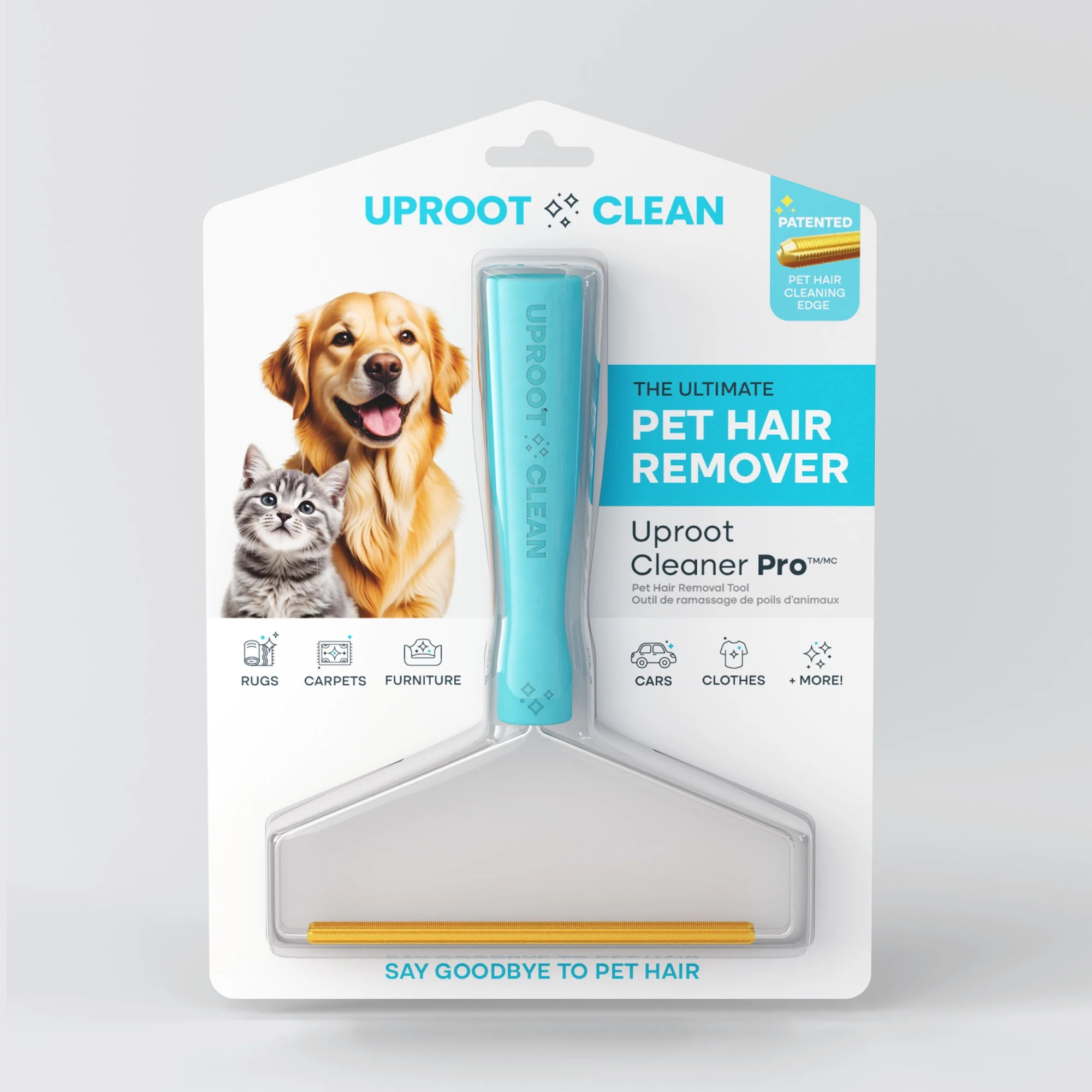 Uproot Cleaner Pro Lint and Pet Hair Remover Brush for Rugs, Clothes, and Furniture, Cat/Dog Hair | Walmart (US)