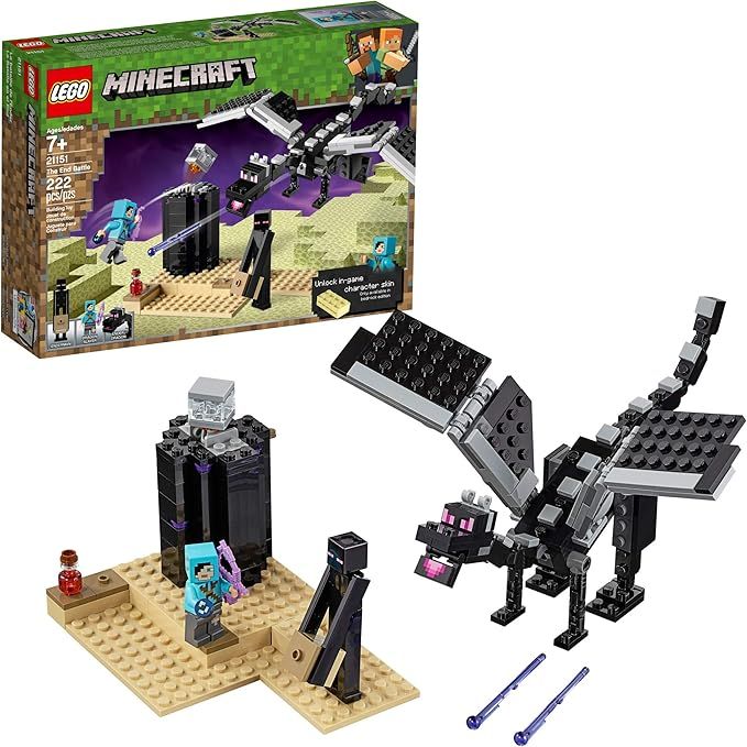 LEGO Minecraft The End Battle 21151 Ender Dragon Building Kit Includes Dragon Slayer and Enderman... | Amazon (US)