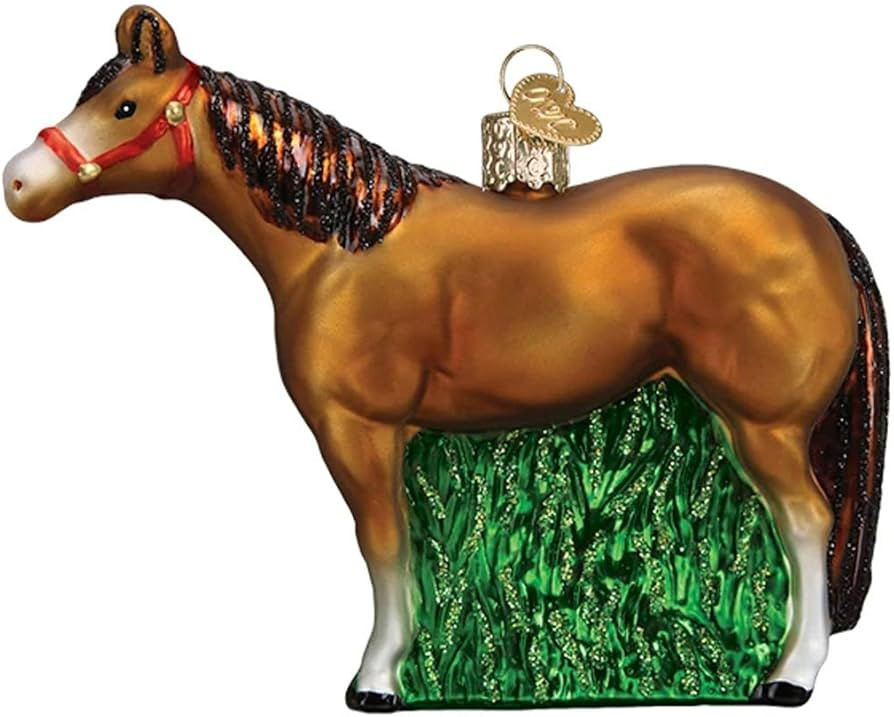 Old World Christmas Ornaments Quarter Horse Glass Blown Ornaments for Christmas Tree | Amazon (US)