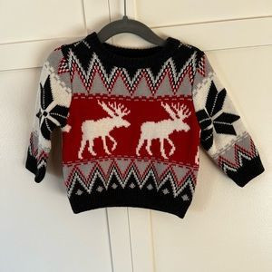 Hatley Baby Long Sleeve Arctic Fair Isle‎ Elk Winter Sweater Size 9-12 Months | Poshmark