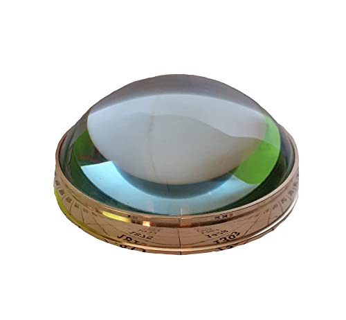 Vintage Solid Brass Desk Magnifying Glass Chart Paper Reader Weight Magnifier | Amazon (US)